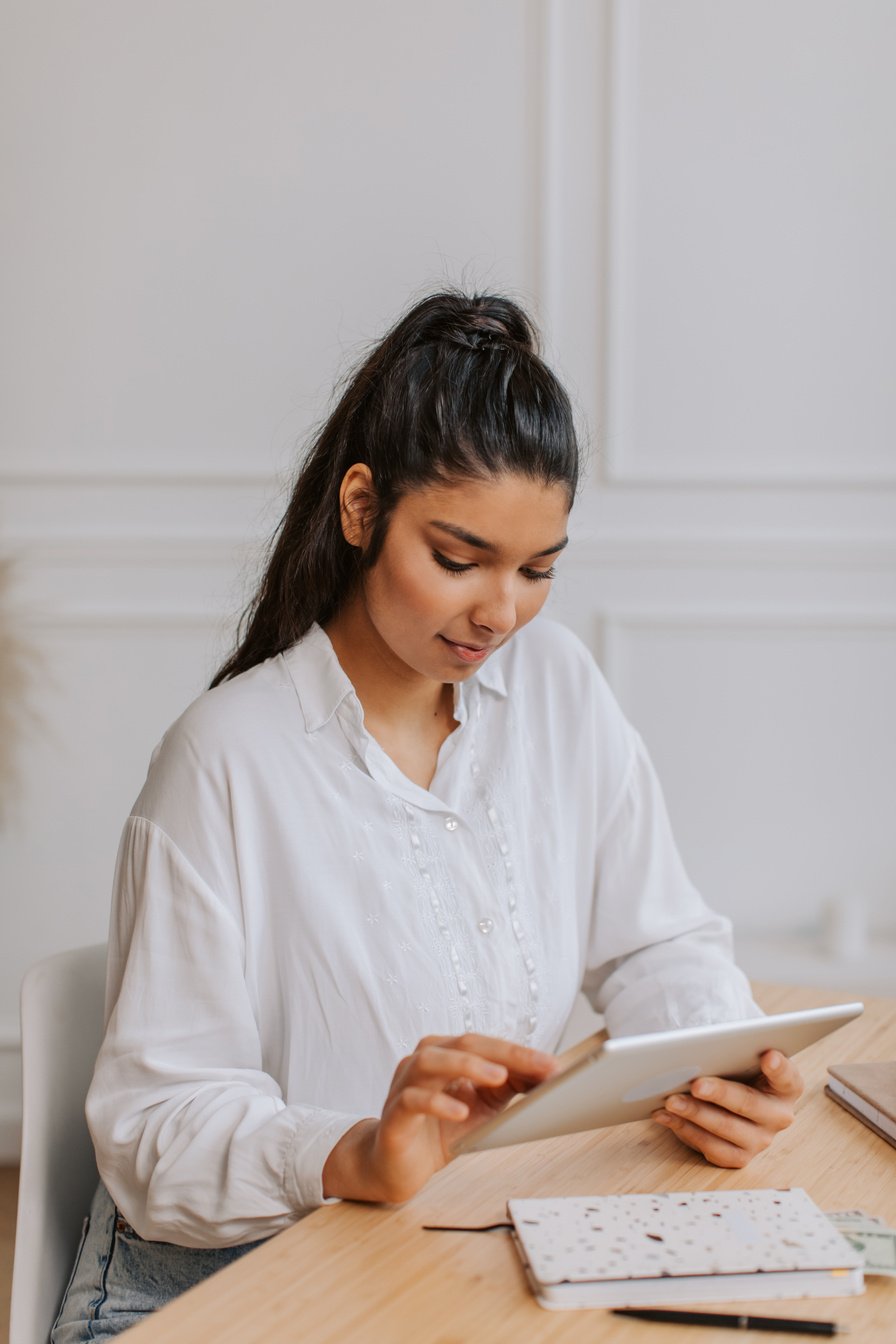 Woman Working in Home Office